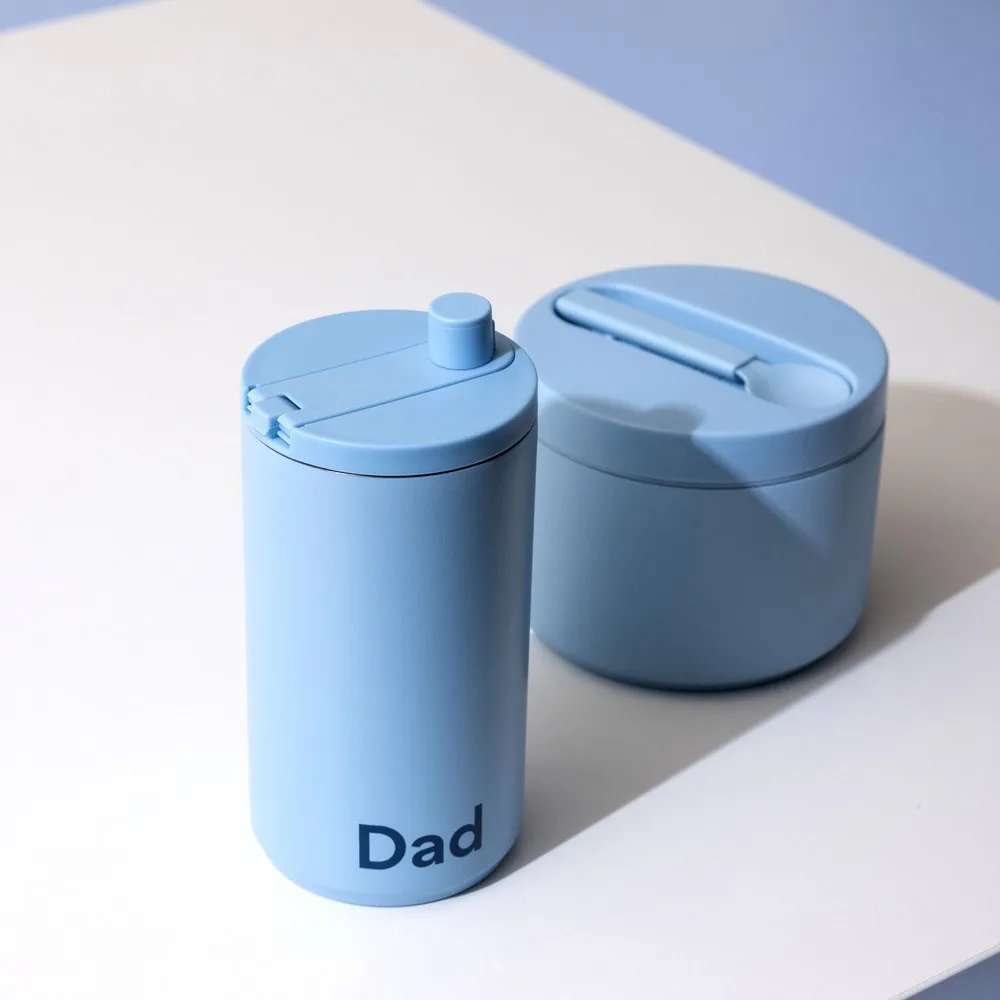 Design Letters travel mug 35 cl, Dad-Light blue Design Letters