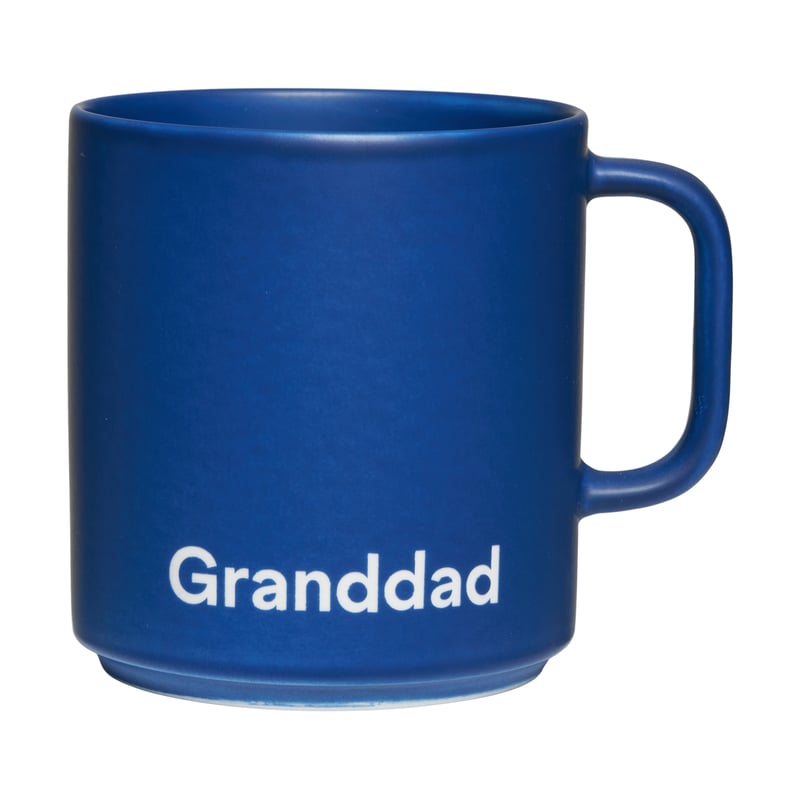 Design Letters Design Letters VIP favourite cup with handle 25 cl Granddad-midnight blue