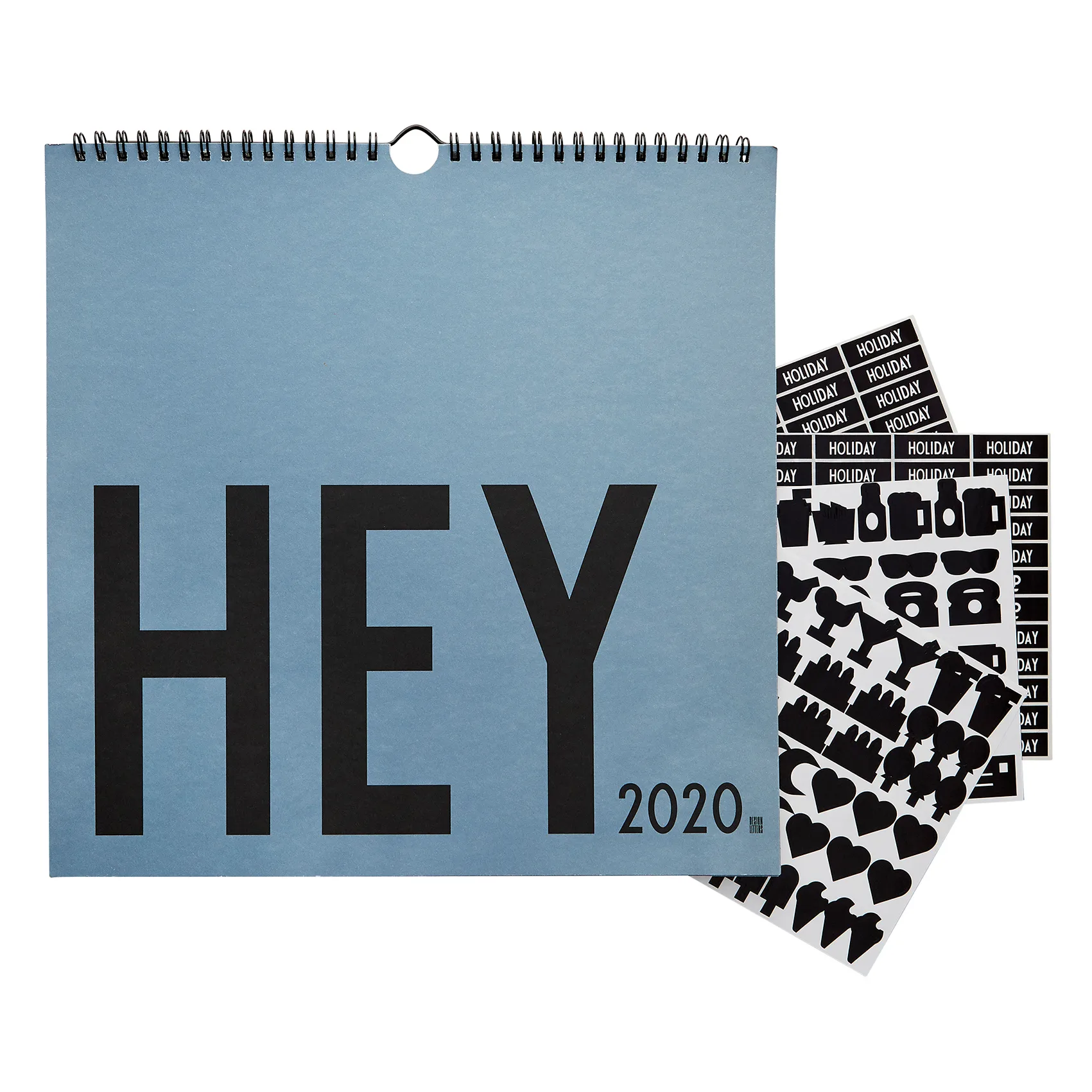 Design Letters wall calendar 2020, Blue Design Letters