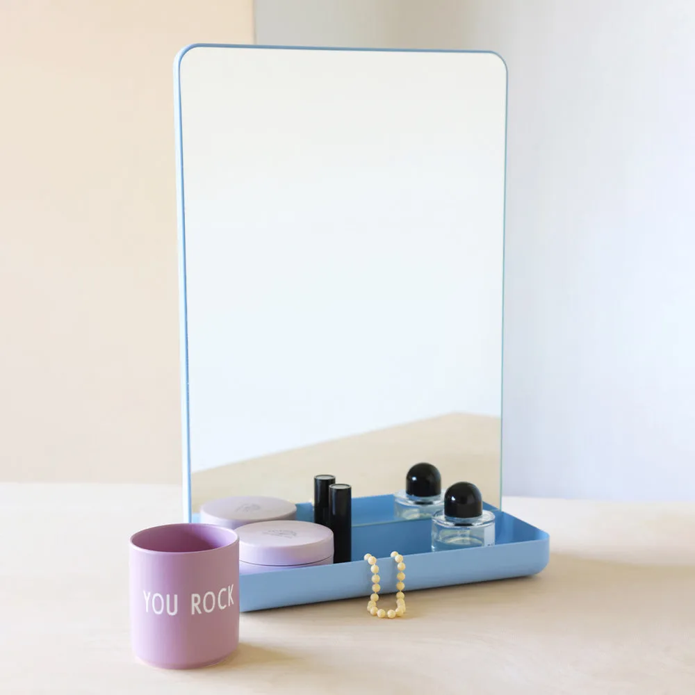 Design Letters Wall-mounted mirror with shelf, Light Design Letters