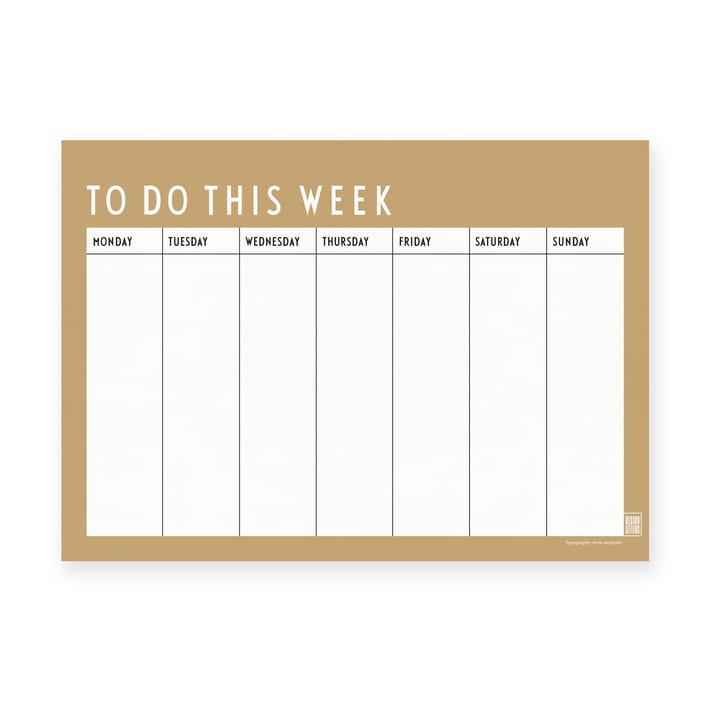 Design Letters weekly planner - Beige - Design Letters