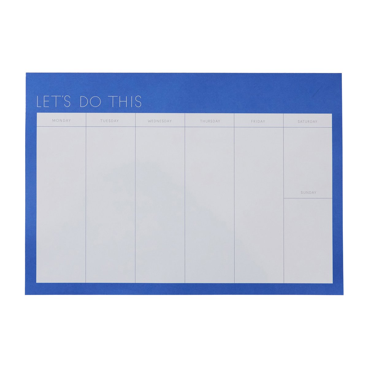Design Letters weekly planner paper Cobalt blue | Scandinavian Design | Calendars & notebooks | Blue