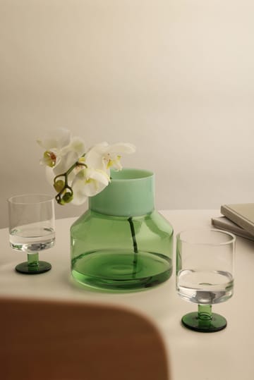 Generous vase large Ø16.5 cm - Milky green-green - Design Letters