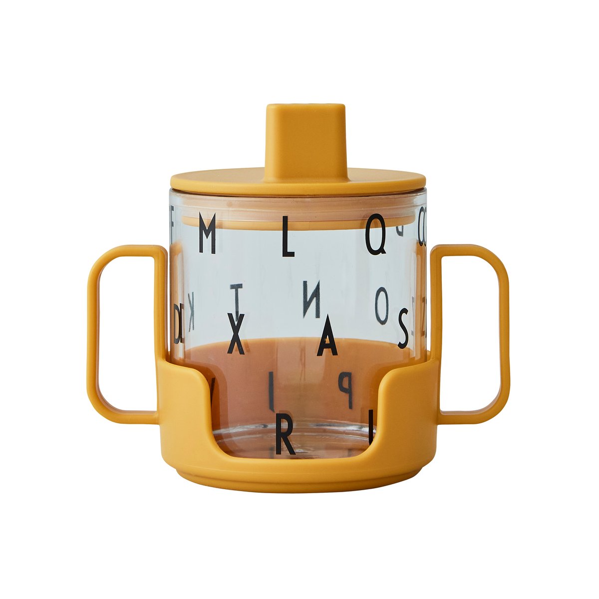 Design Letters Grow with your cup Mustard | Scandinavian Design | Children's tableware | Yellow