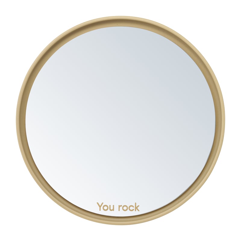Design Letters Mirror Mirror table mirror Ø21 cm Beige