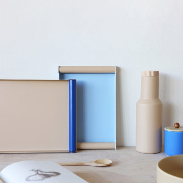 Ray Serving tray large, Beige-blue Design Letters