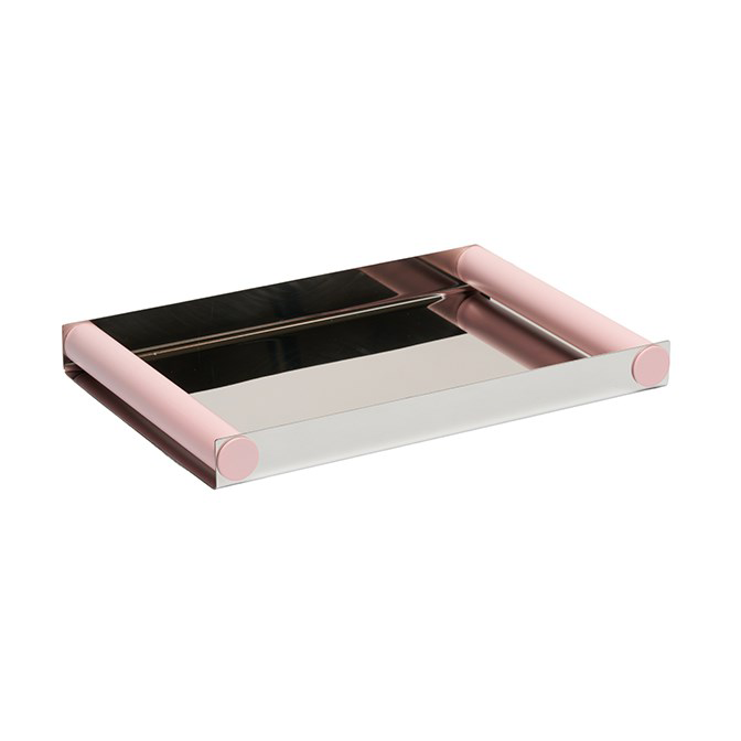 Design Letters Ray tray disco tray 20.5x30 cm Creole pink-stainless steel