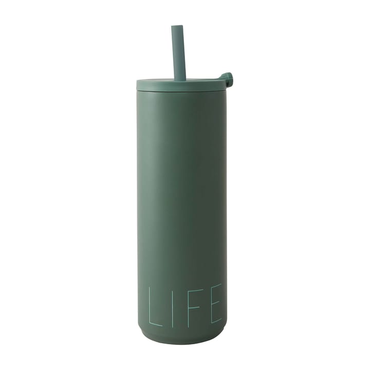 Travel Life thermos with straw 50 cl from Design Letters 