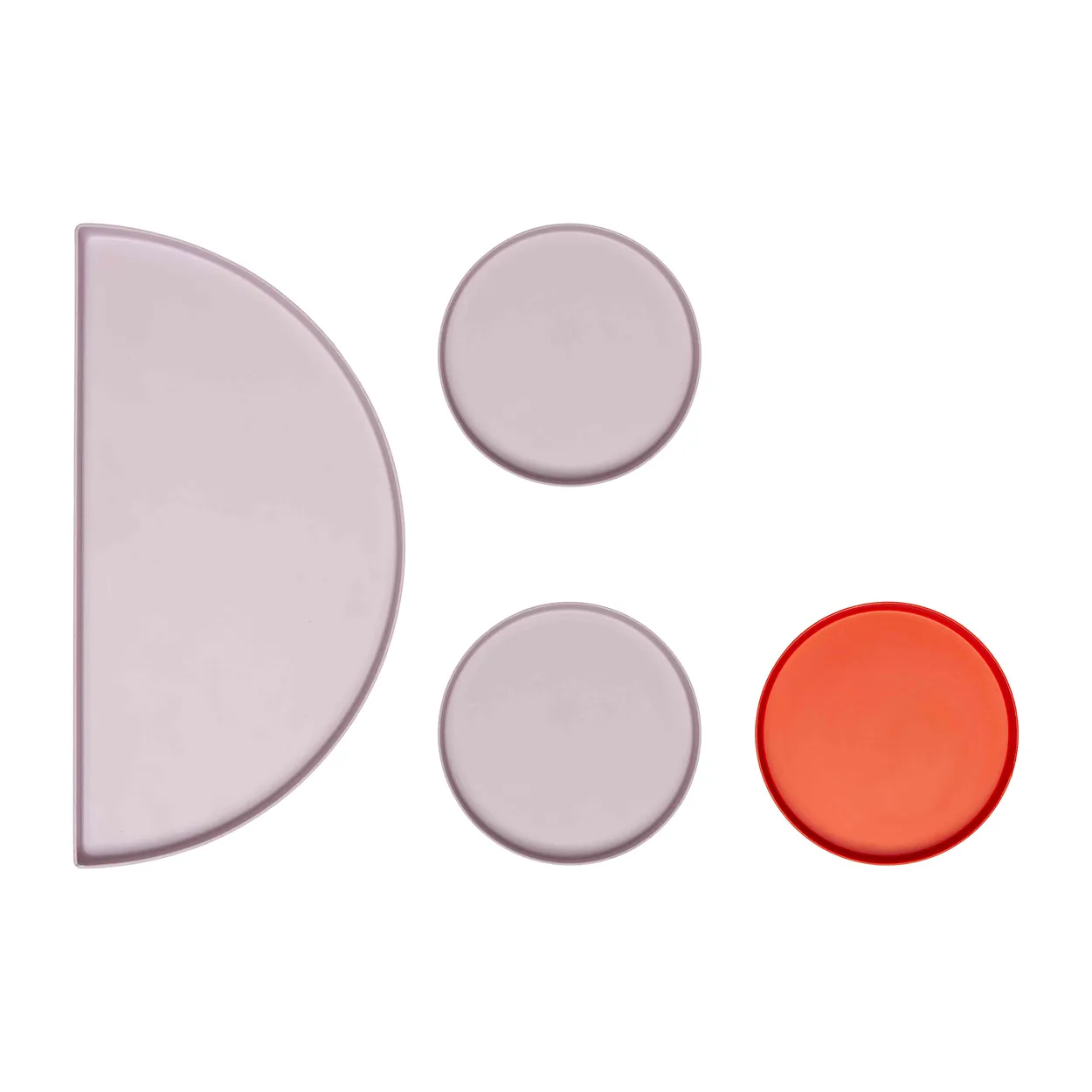 Design Letters Treasure Trays tray set om 4 Lavender-terracotta