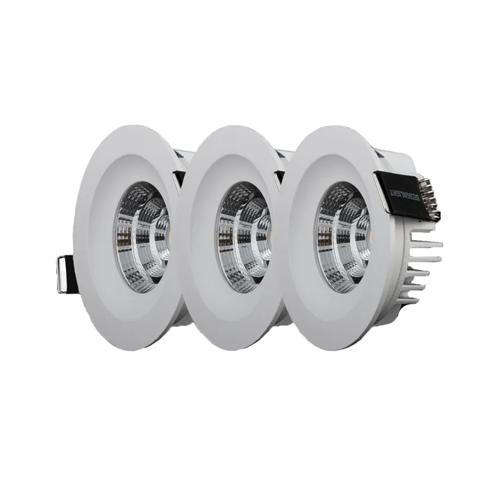 Designlight downlight fixed including driver and wiring 3-pack - White - Designlight