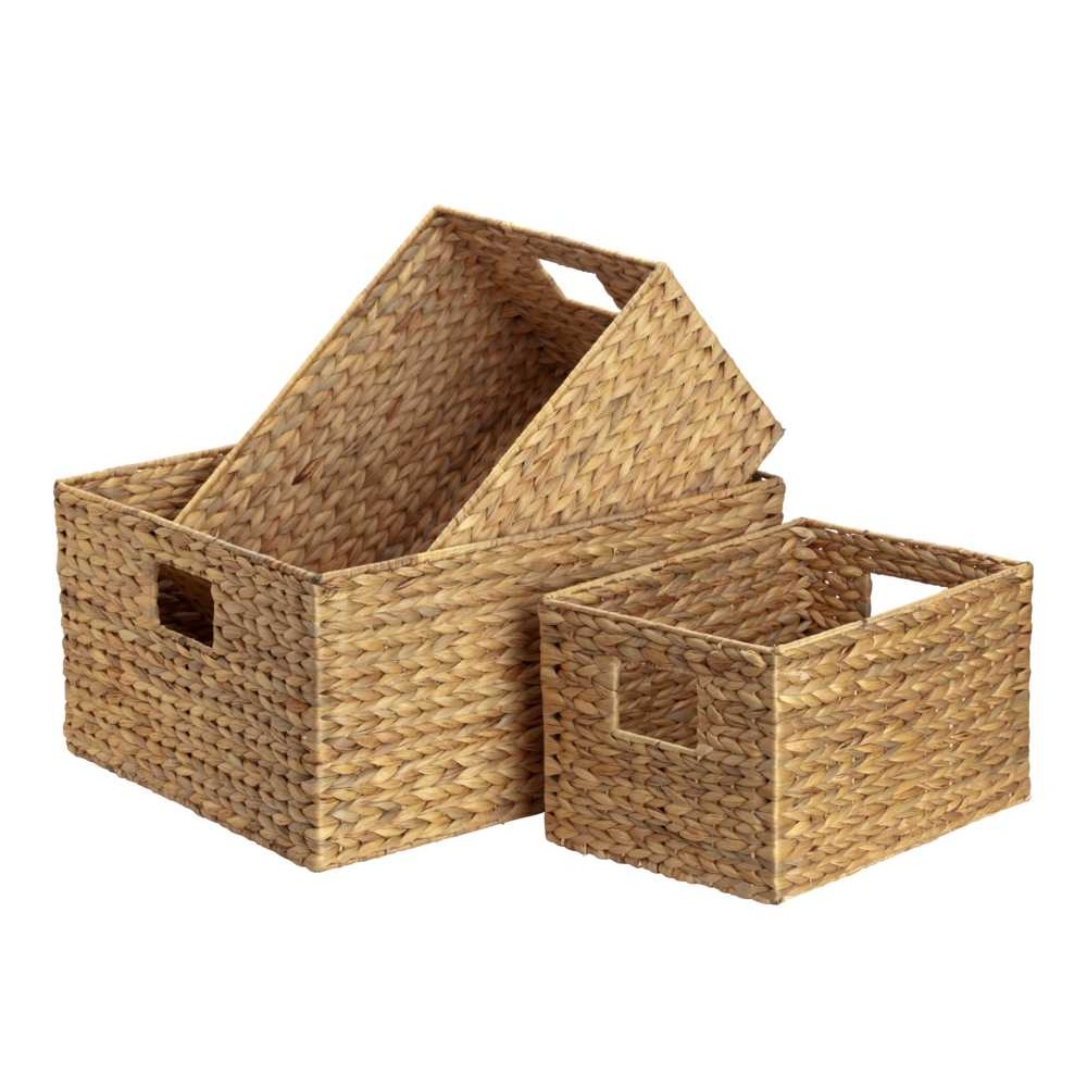 Dixie Baskets large 3 pcs Fishbone | Scandinavian Design | Storage baskets | Beige