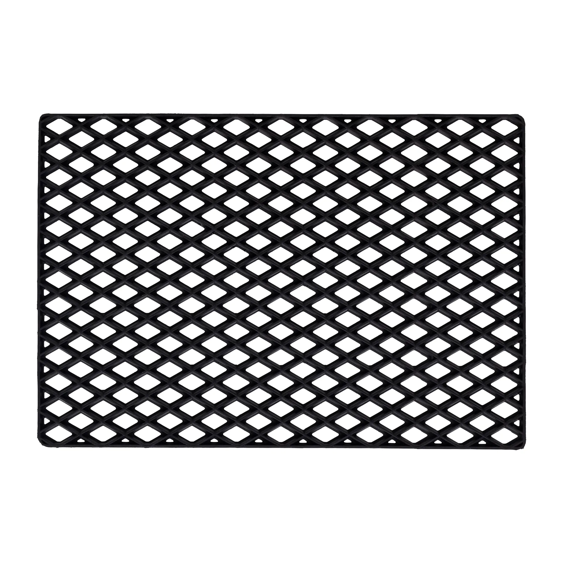 Black grid doormat, 60x90 cm Dixie