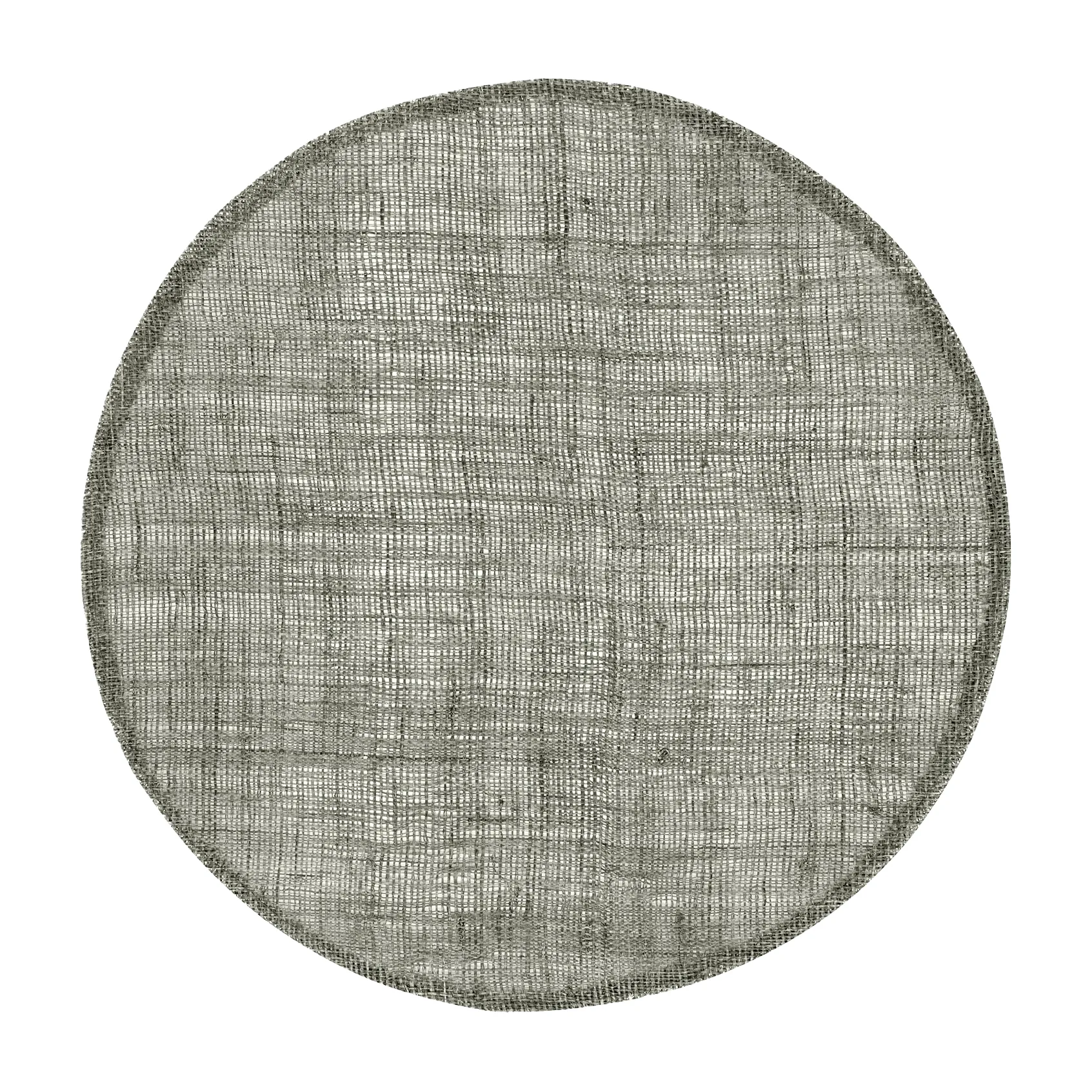 Dixie linen placemat round, dark grey Dixie