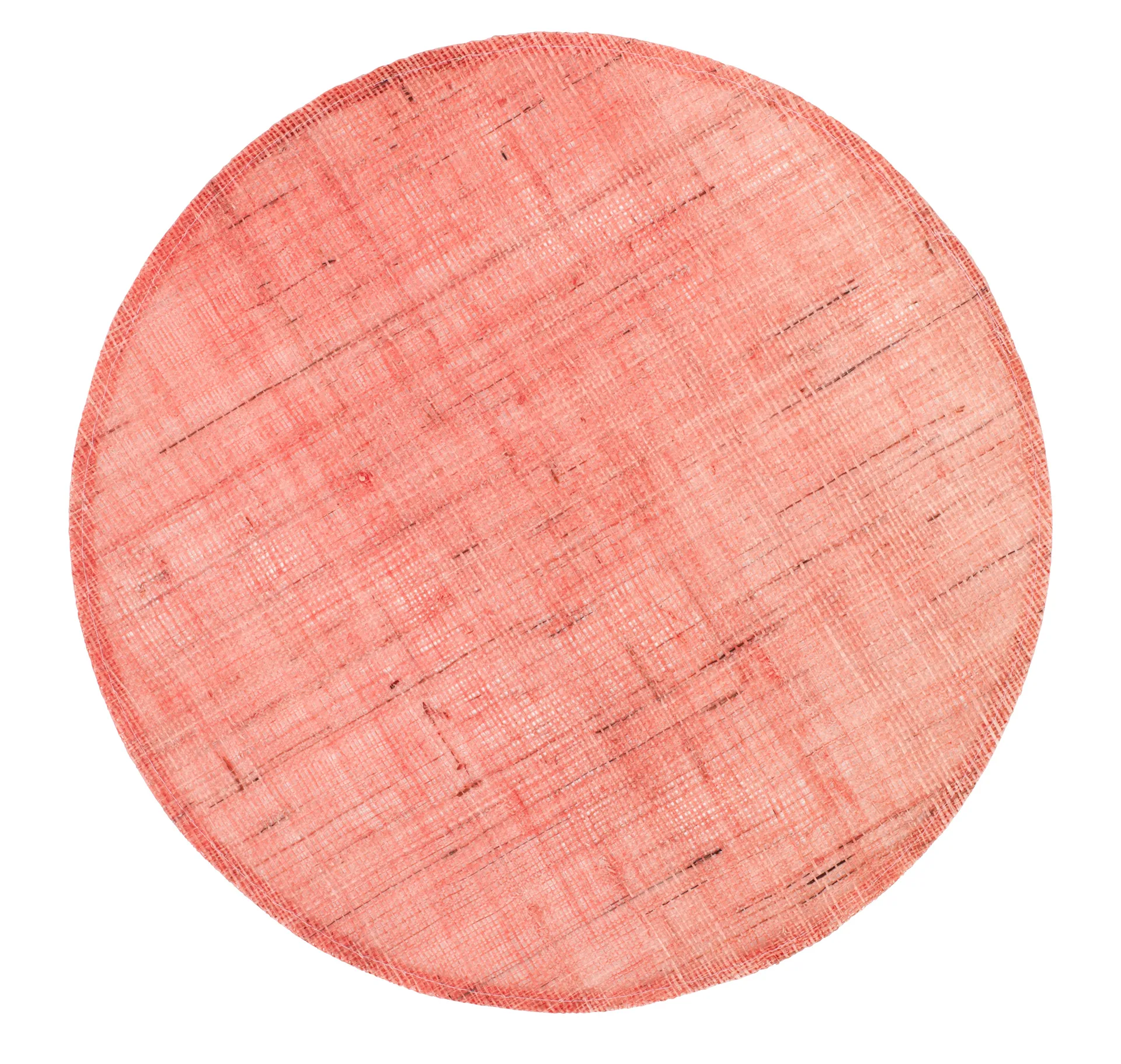 Dixie linen placemat round, Soft coral Dixie