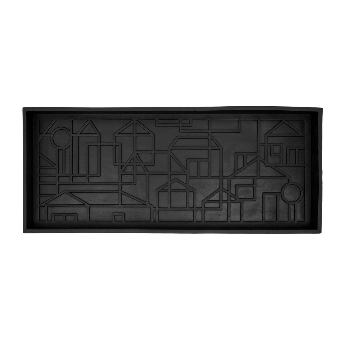 Dixie shoe tray Villastad, 36x85 cm | Scandinavian Design | Plastic rugs | Black