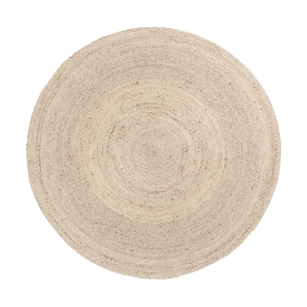 Dixie Elin carpet natural grey Ø125 cm | Scandinavian Design | Fringe & Deep pile rugs | Grey