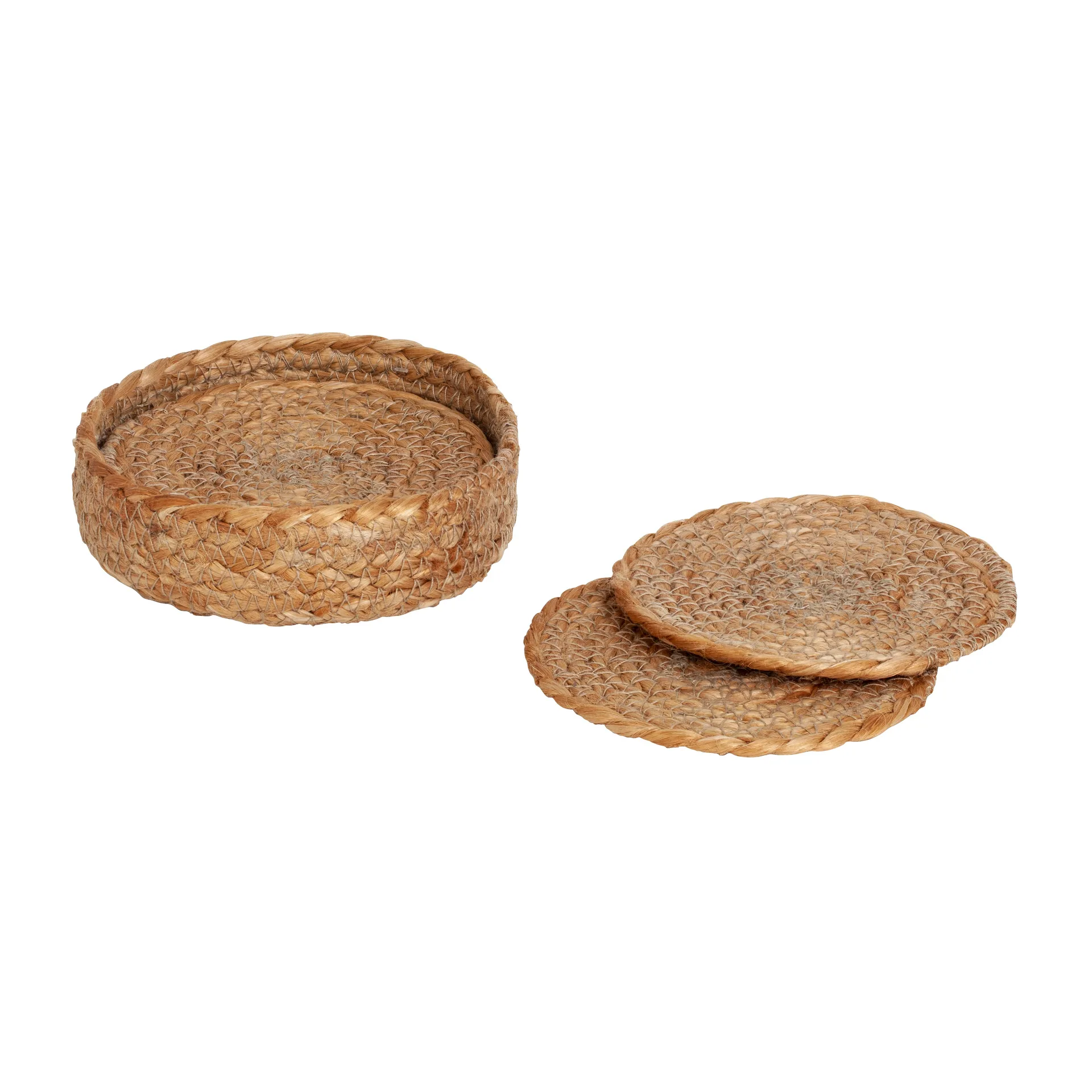 Elin coaster Ø10.5 cm 6-pack, Natural Dixie