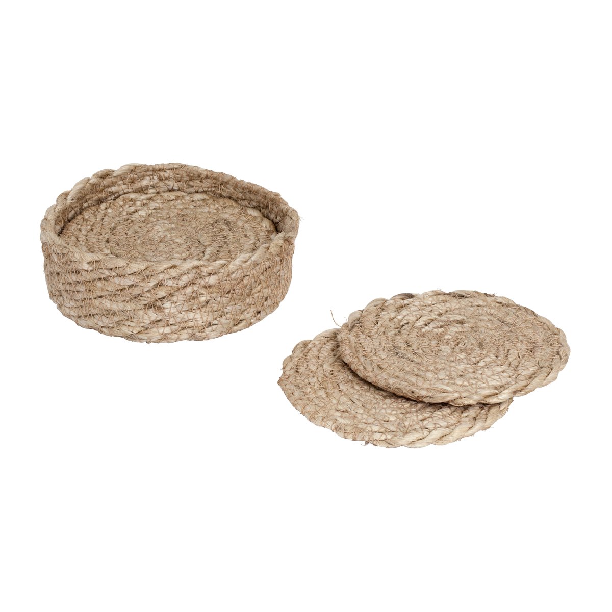 Dixie Elin coaster o10.5 cm 6-pack Naturalgrey | Scandinavian Design | Coasters | Beige