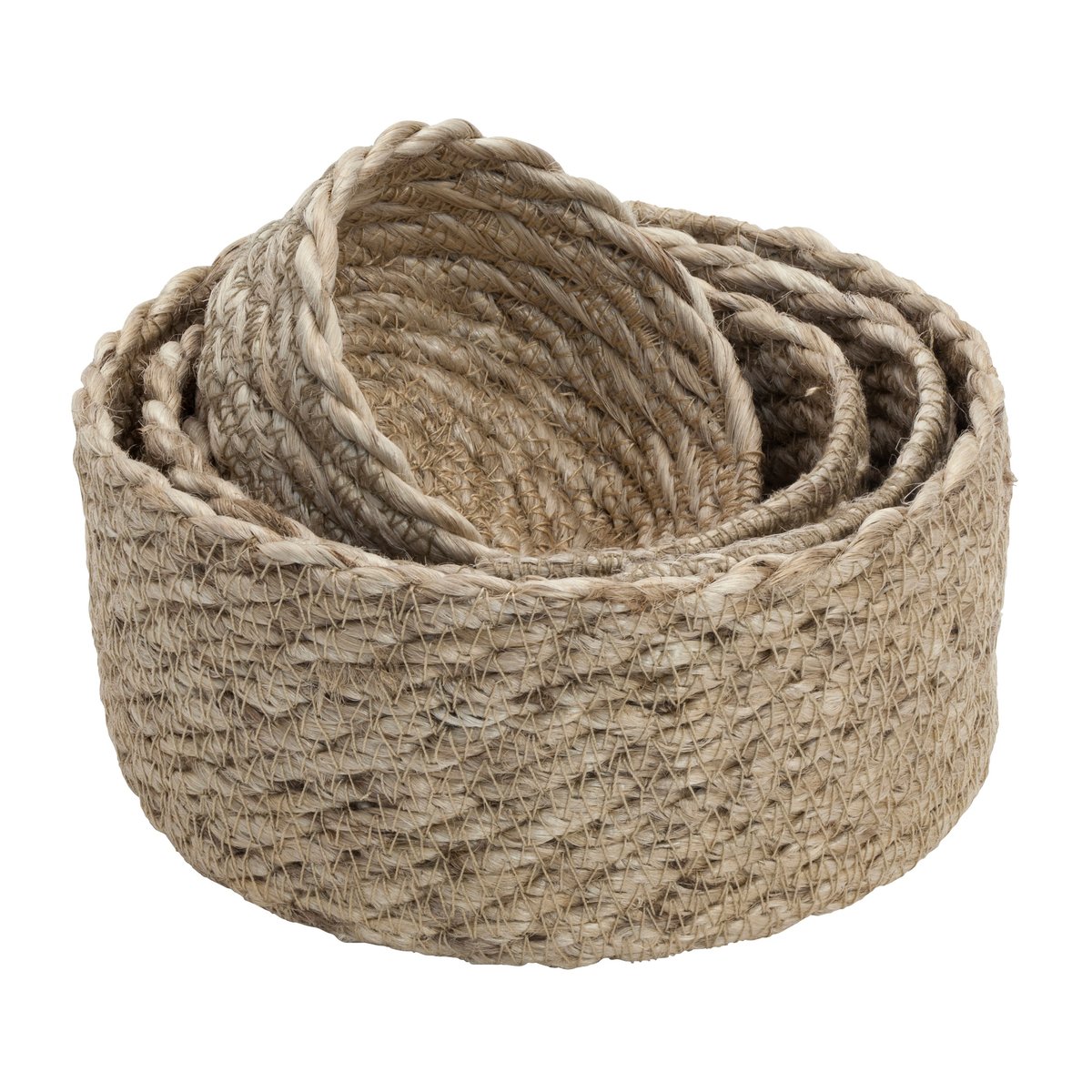 Dixie Elin jute basket mini twist 4-pack Natural-grey