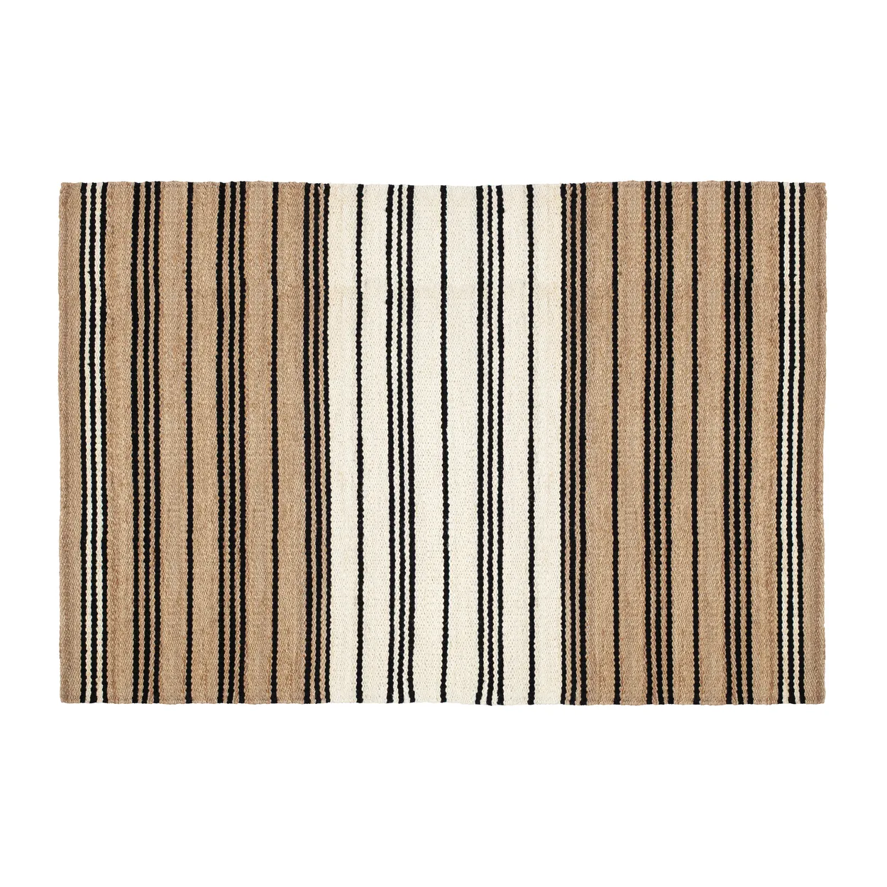 Dixie Elin jute rug striped 190x290 cm | Scandinavian Design | Jute & natural fibre rugs | Beige