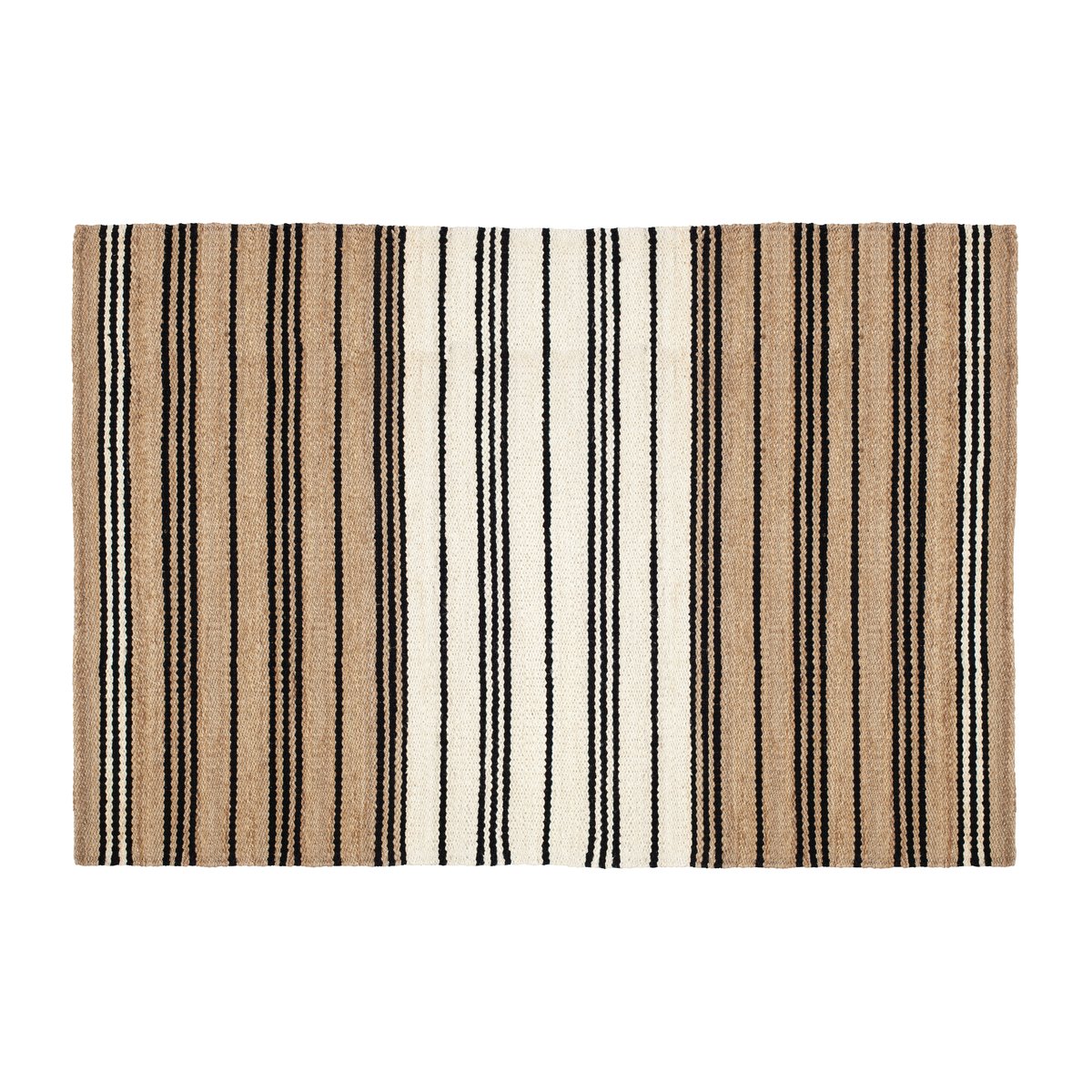 Dixie Elin jute rug striped 190x290 cm | Scandinavian Design | Jute & natural fibre rugs | Beige