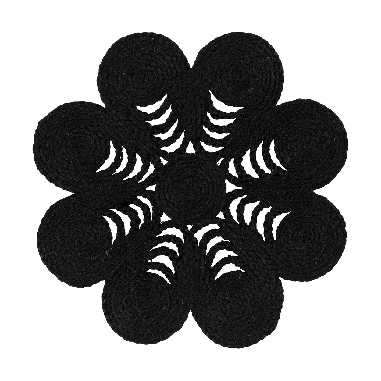 Dixie Elin placemat anemone o40 cm Black | Scandinavian Design | Placemats | Black