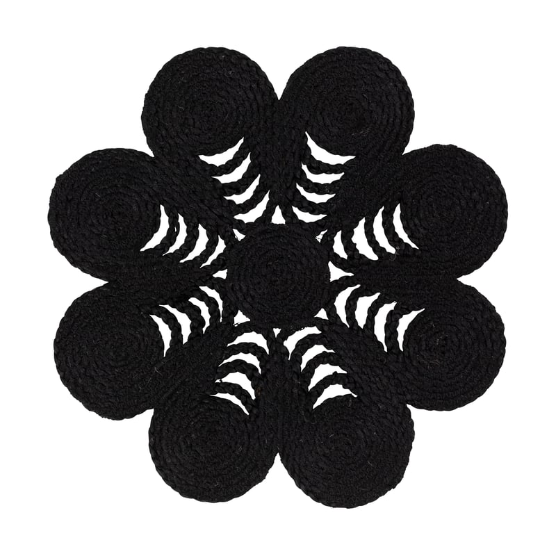 Dixie Elin placemat anemone Ø40 cm Black