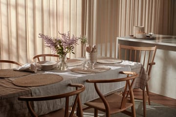 Elin placemat twist oval - Natural-grey - Dixie