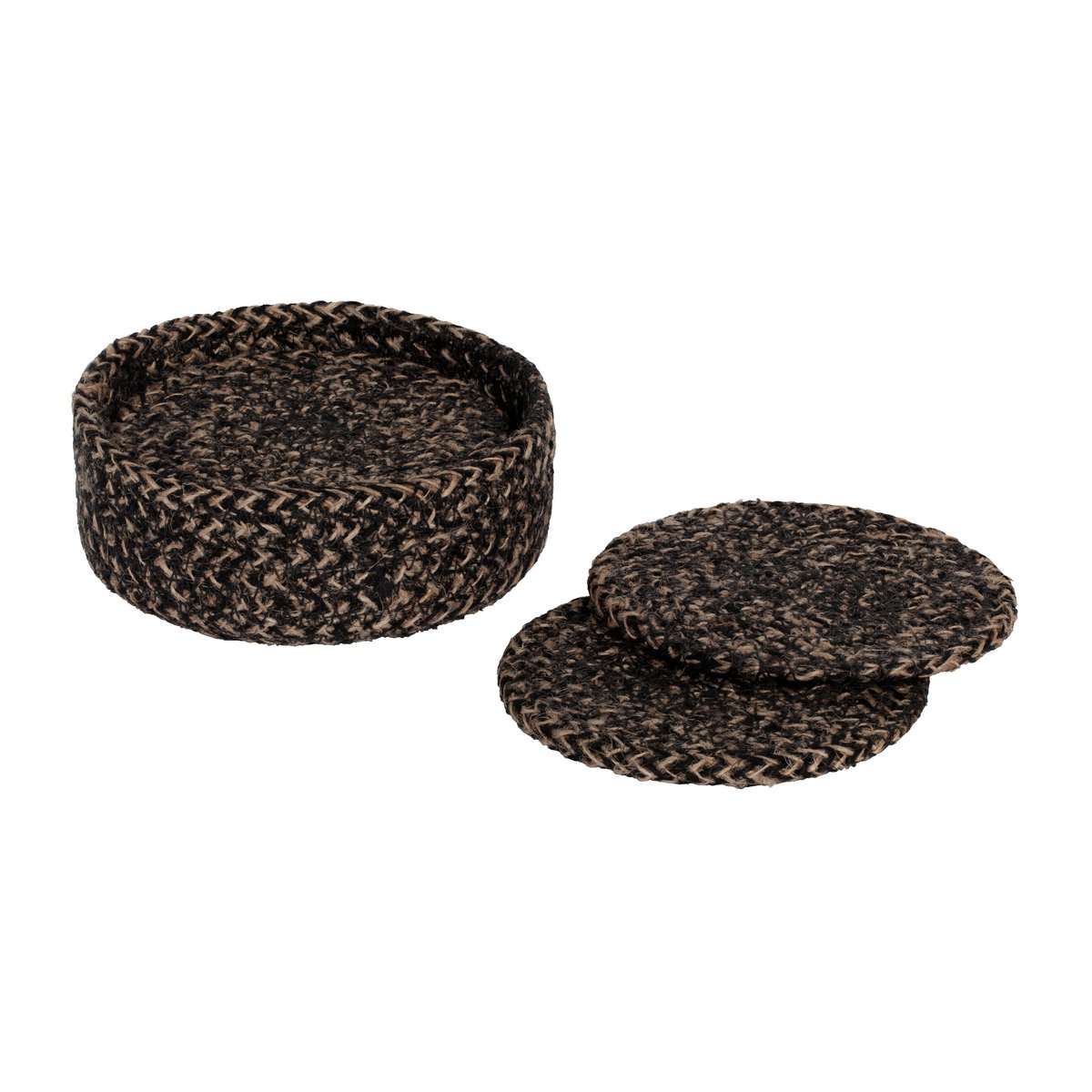Dixie Ella coaster o10.5 cm 6-pack Black | Scandinavian Design | Coasters | Black