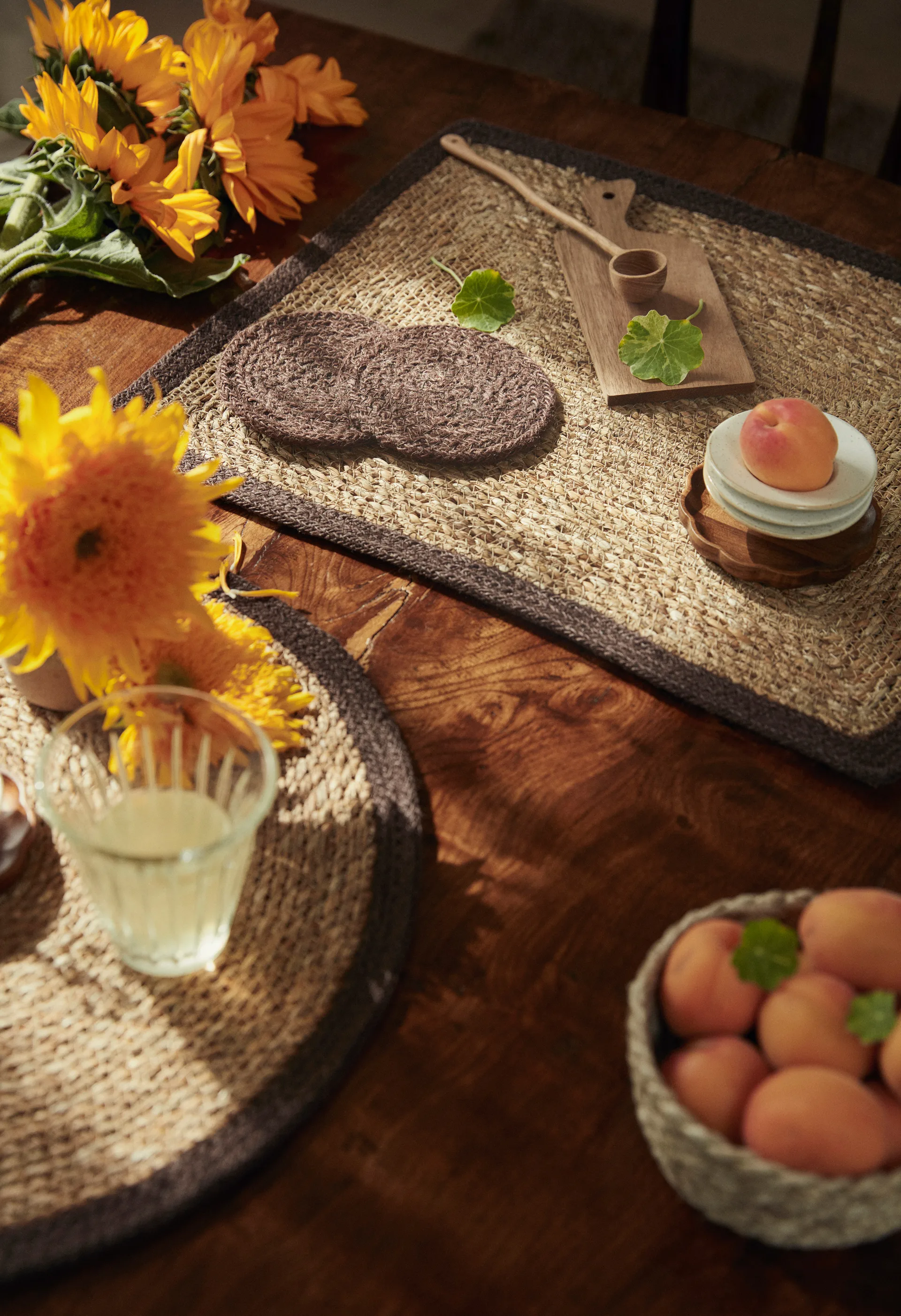 Ella coaster Ø10.5 cm 6-pack, Pure brown Dixie