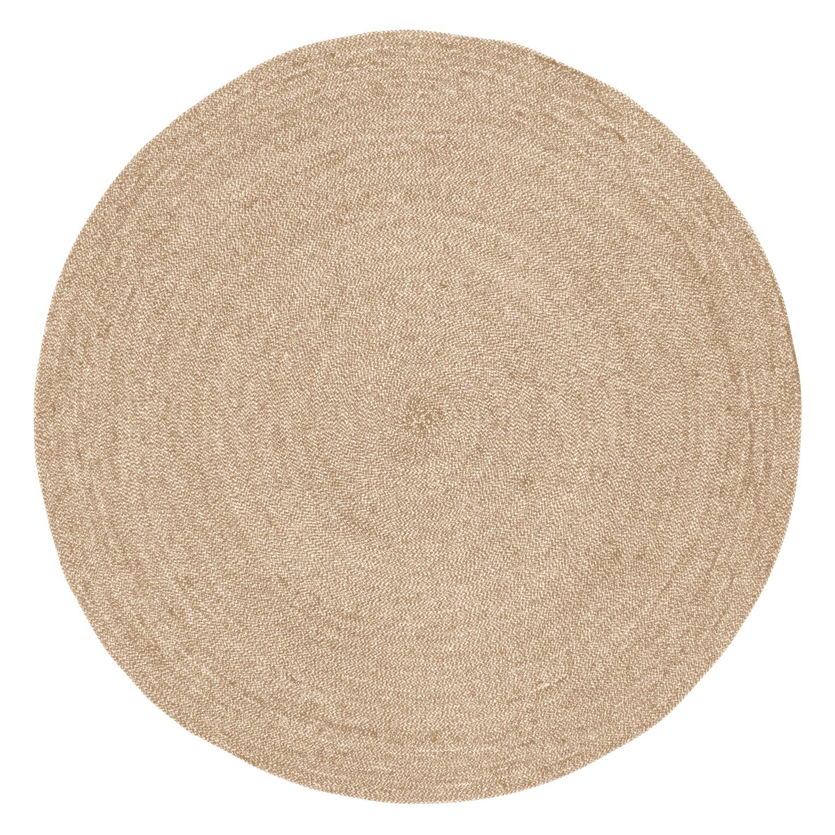Dixie Ella rug o125 cm White-nature | Scandinavian Design | Round rugs | Beige