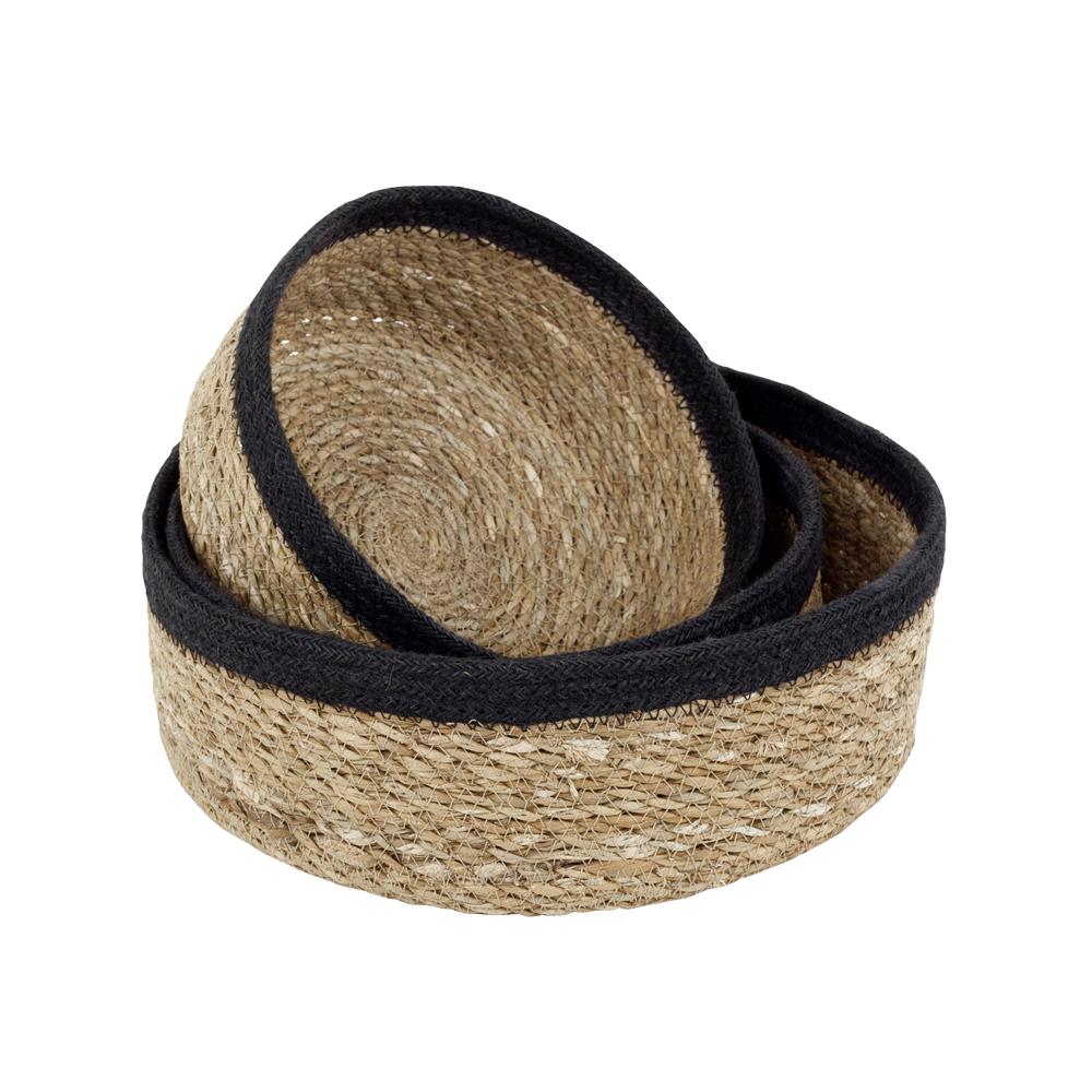 Dixie Emil bread basket 3-pack nature-black | Scandinavian Design | Bread baskets | Beige