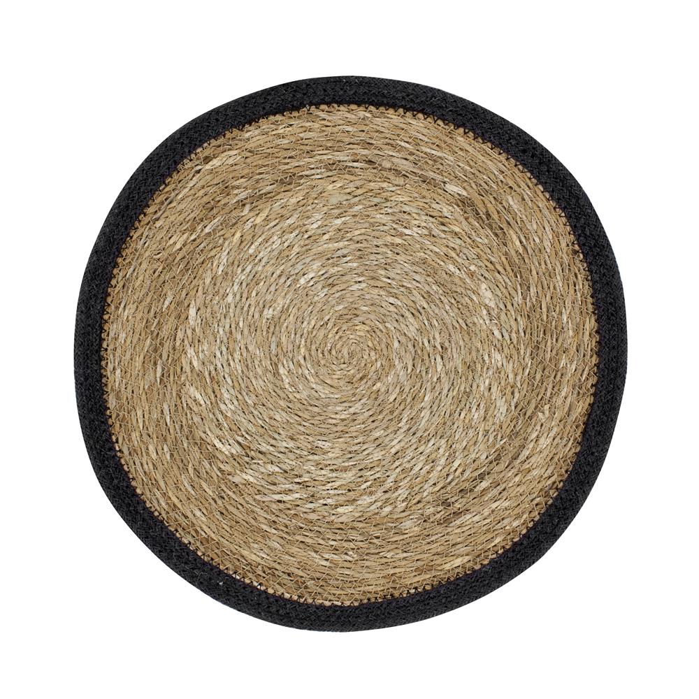 Dixie Emil round placemat nature-black | Scandinavian Design | Placemats | Beige