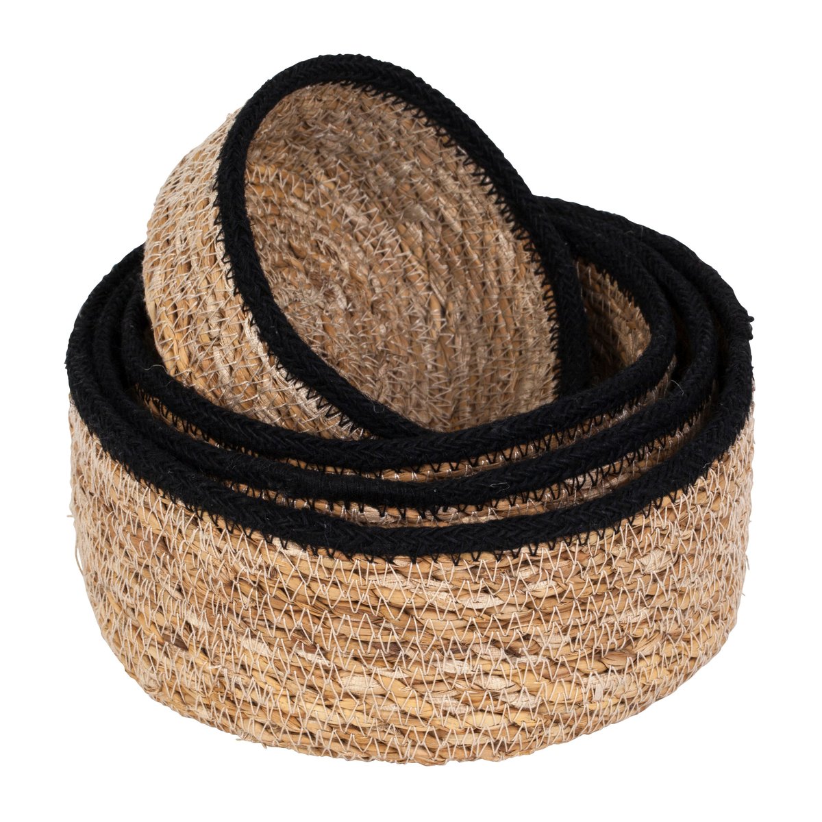 Dixie Emil seagrass box small 4-pack Nature-black | Scandinavian Design | Storage baskets | Beige