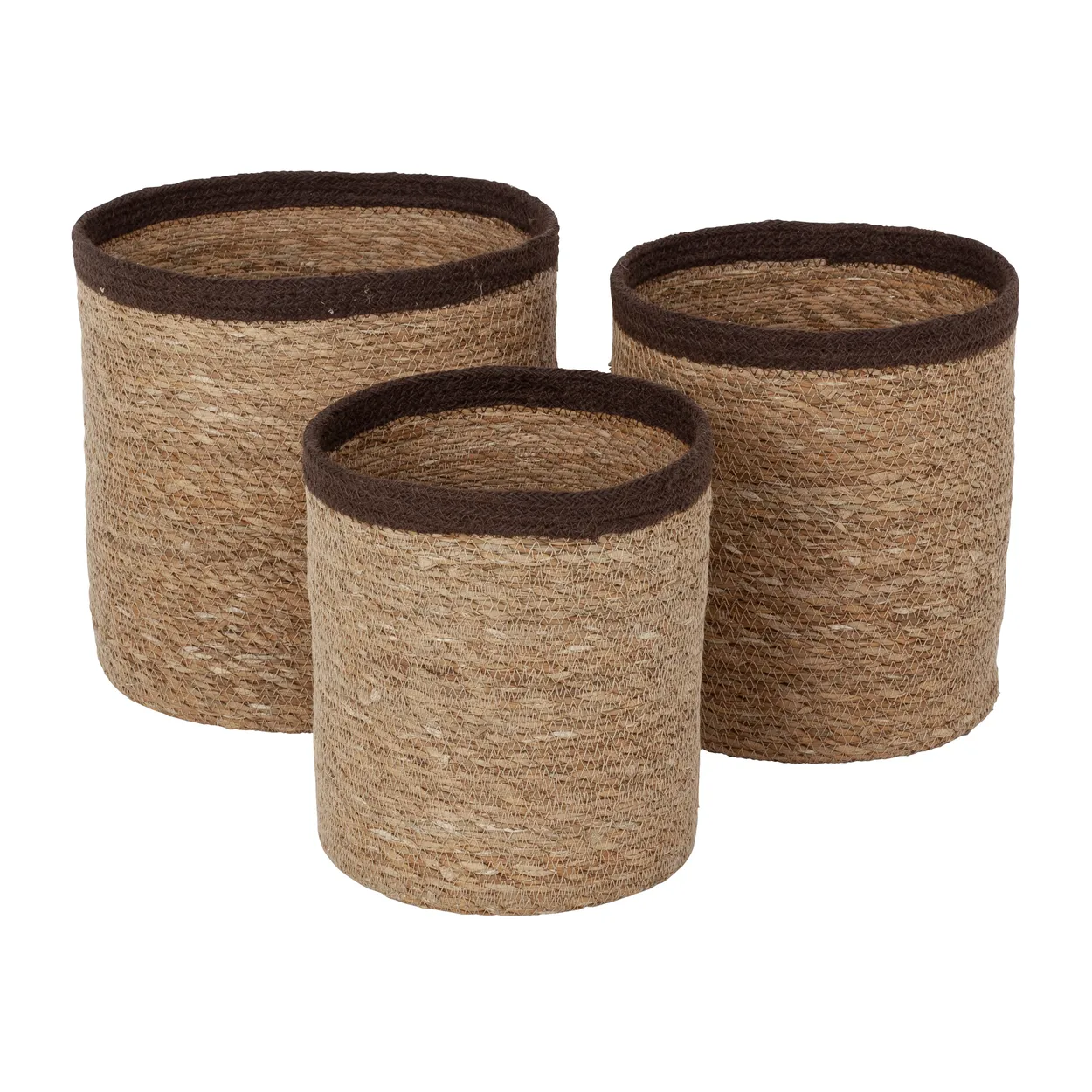 Dixie Emil storage basket 3-pack large Natural-brown