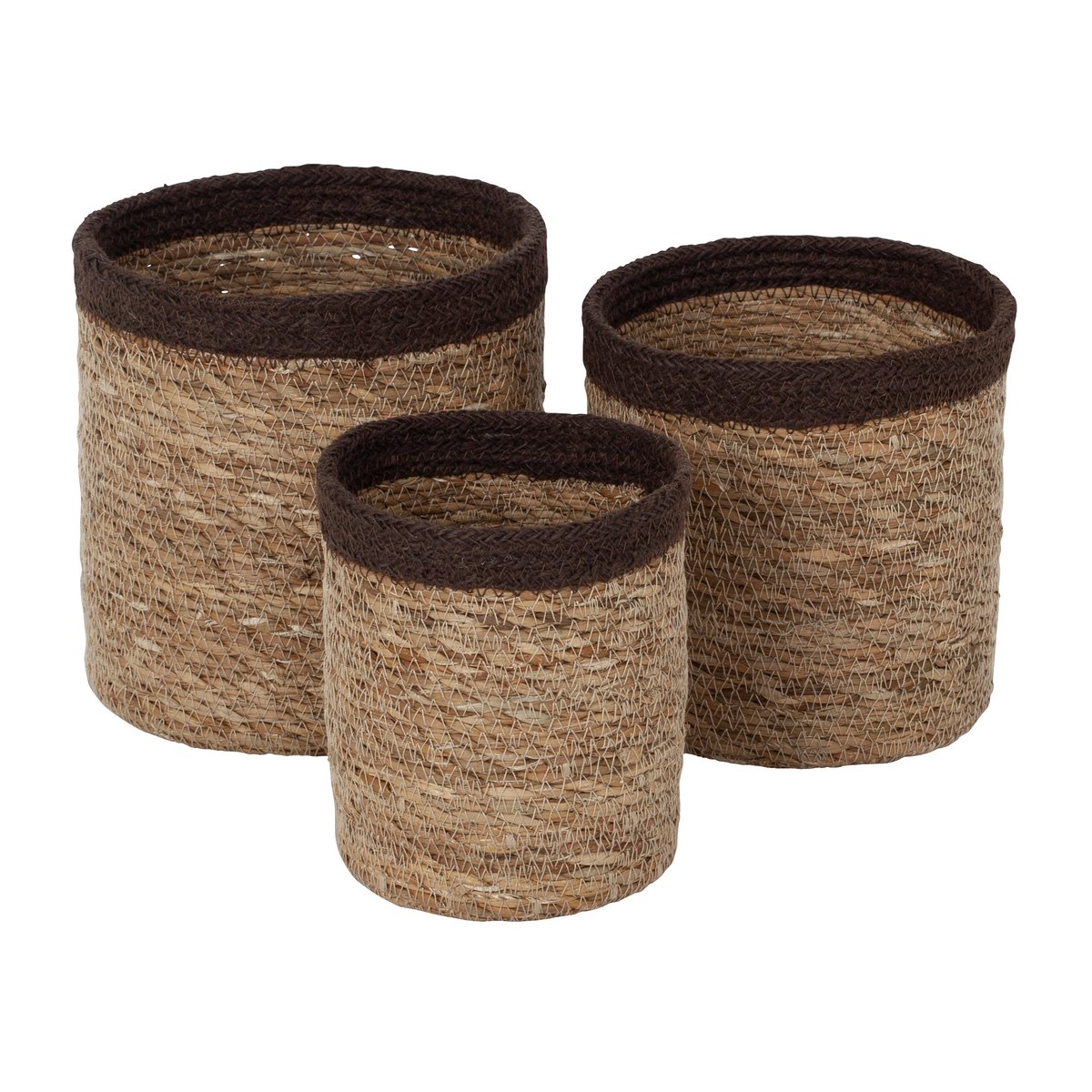 Dixie Emil storage basket 3-pack small Natural-brown