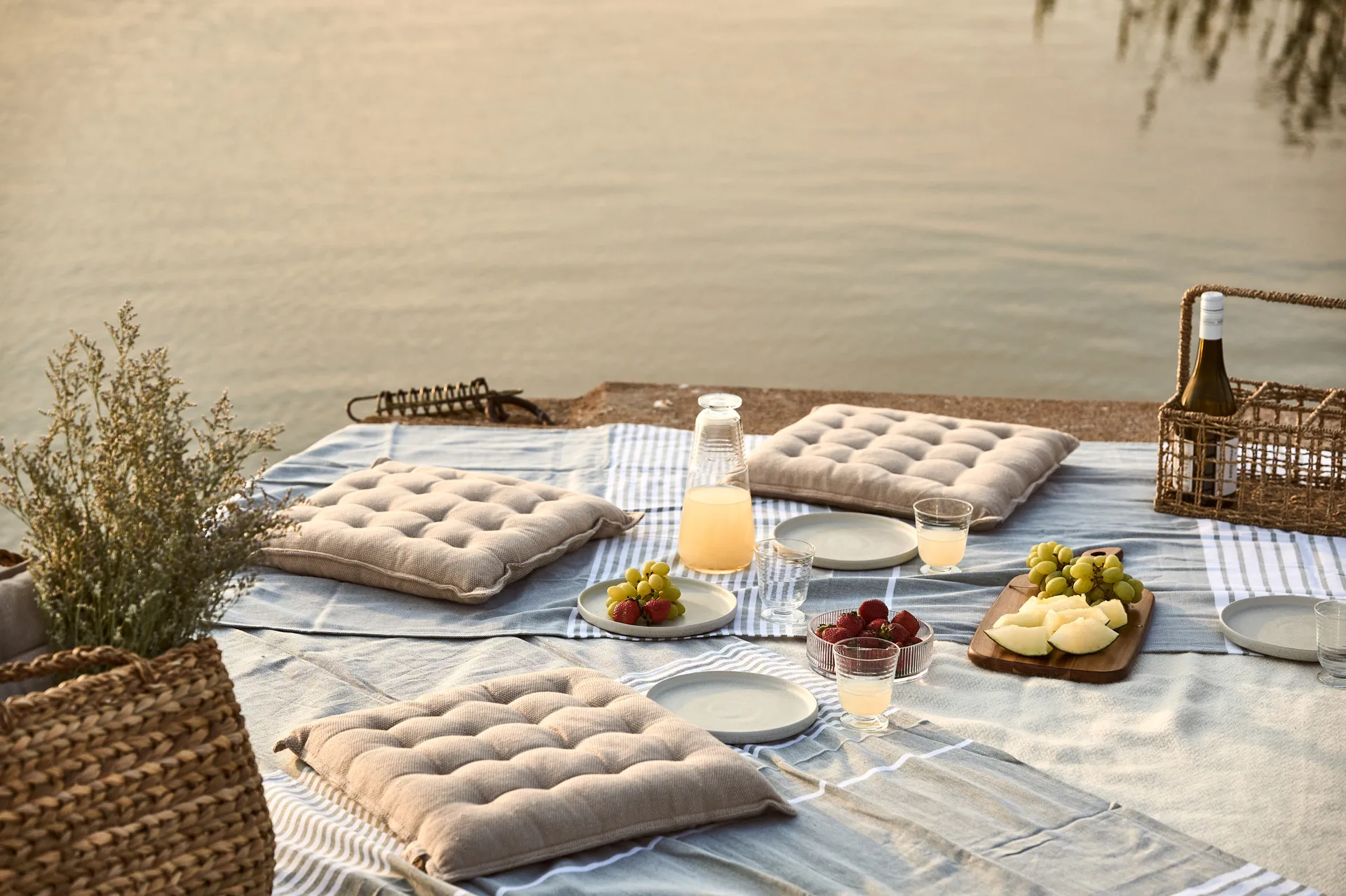 Esther bag 2 pieces, Natural Dixie