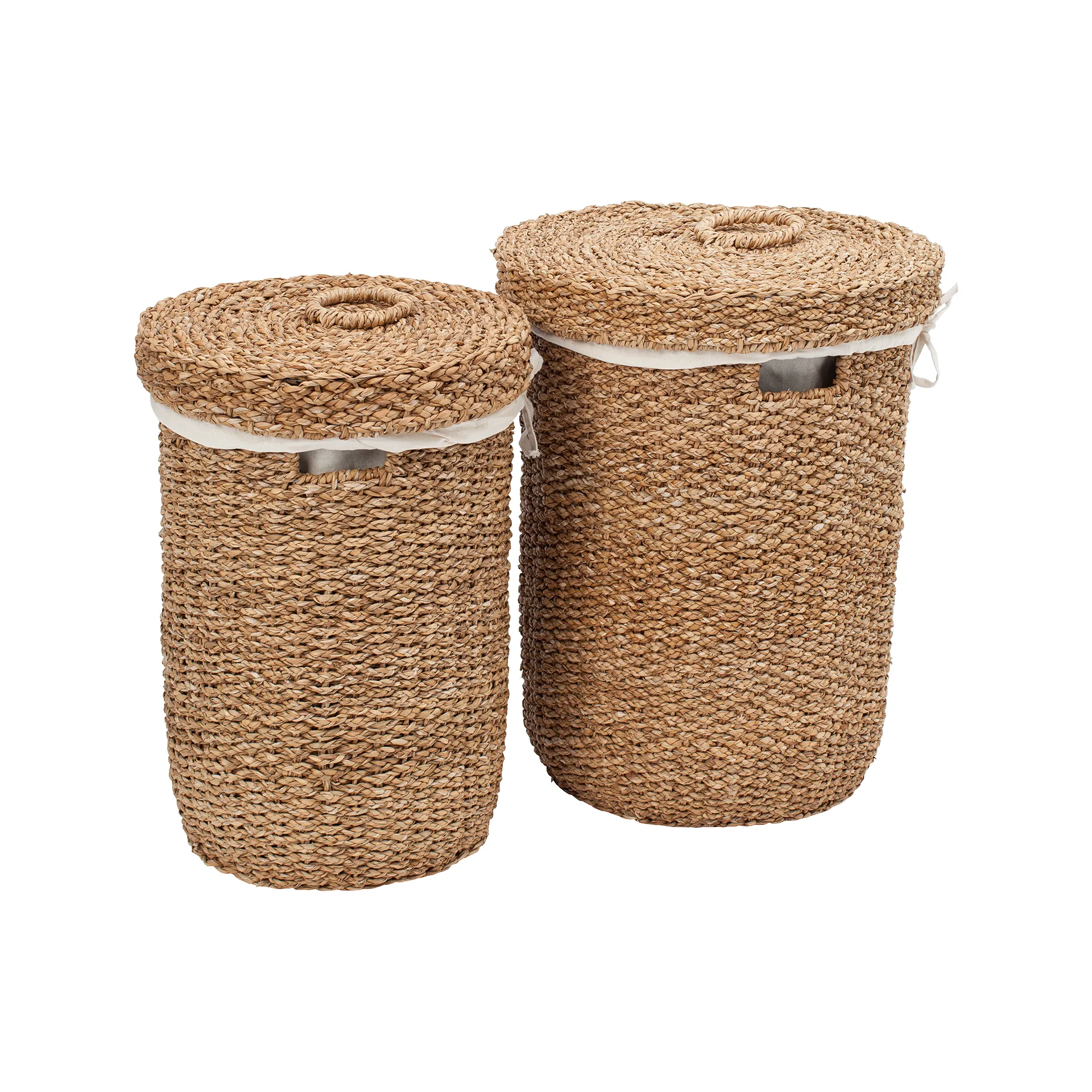 Esther laundry baskets with lids 2 pcs, Seaweed Dixie