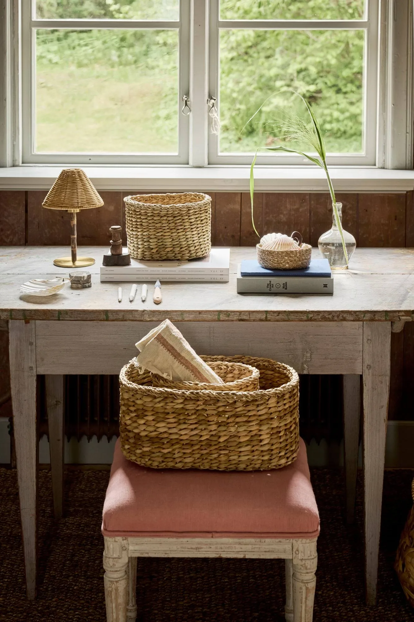 Esther oval basket, 3 pieces, Sea grass Dixie