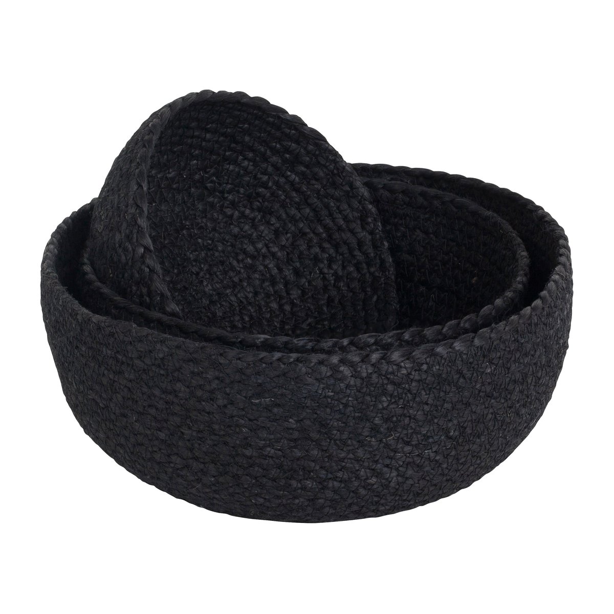 Dixie Flätad bread basket 3-pack Black | Scandinavian Design | Bread baskets | Black