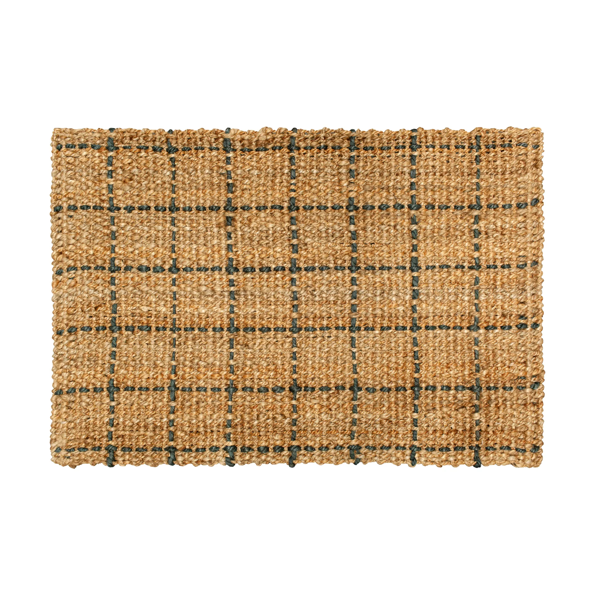 Freja doormat checked 60x90 cm, Natural-dark Grey Dixie