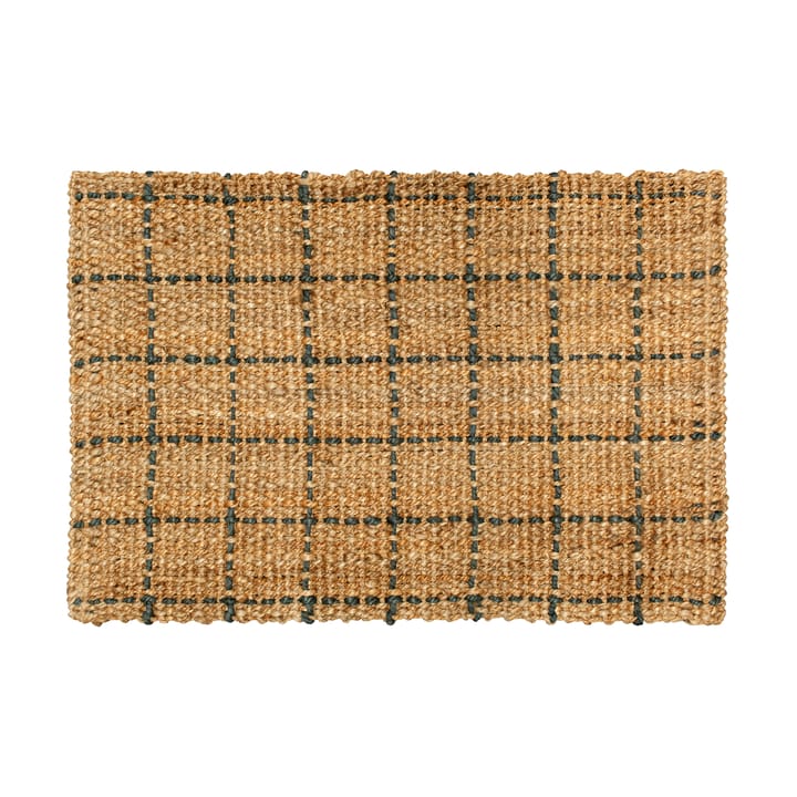 Freja doormat checked 60x90 cm - Natural-dark Grey - Dixie