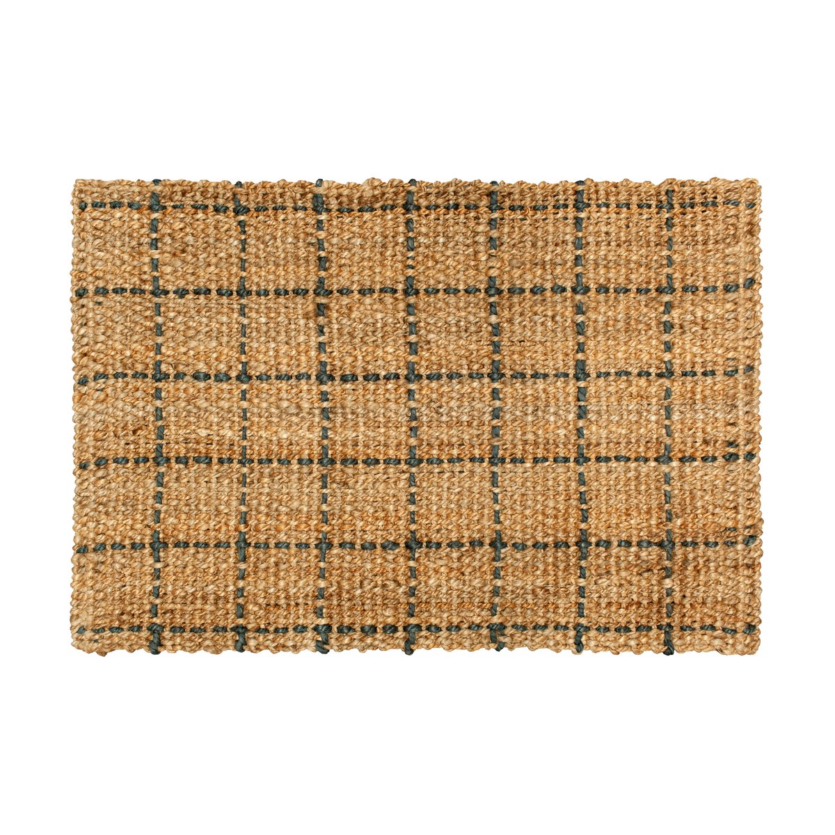 Dixie Freja doormat checked 60x90 cm Natural-dark Grey