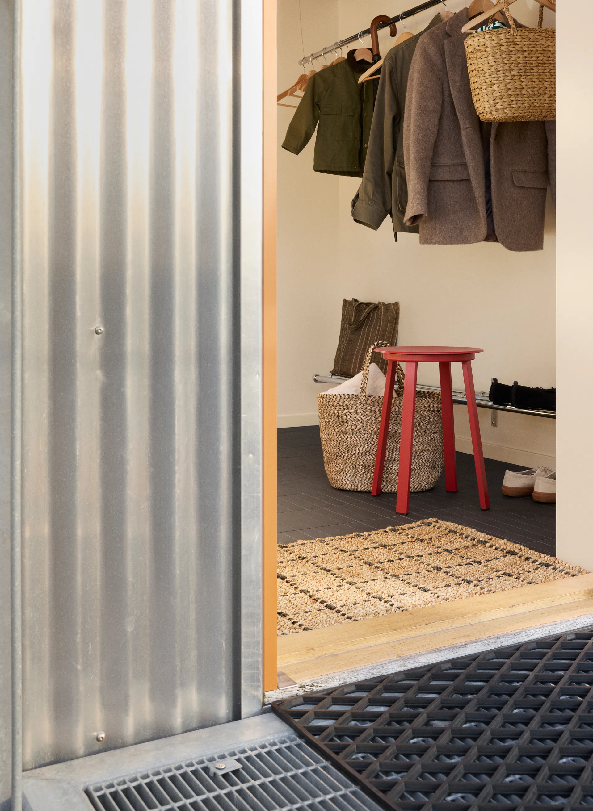 Freja doormat checked 60x90 cm, Natural-dark Grey Dixie