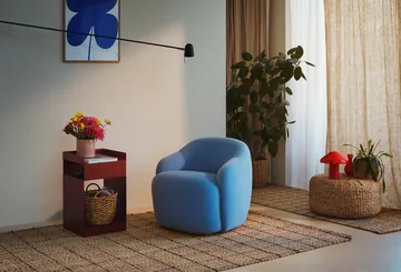 Freja jute rug checked 80x250 cm - Natural-dark Grey - Dixie