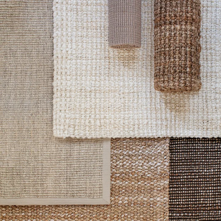 Freja Sand Rug Freja rug natural grey from Dixie - NordicNest.com