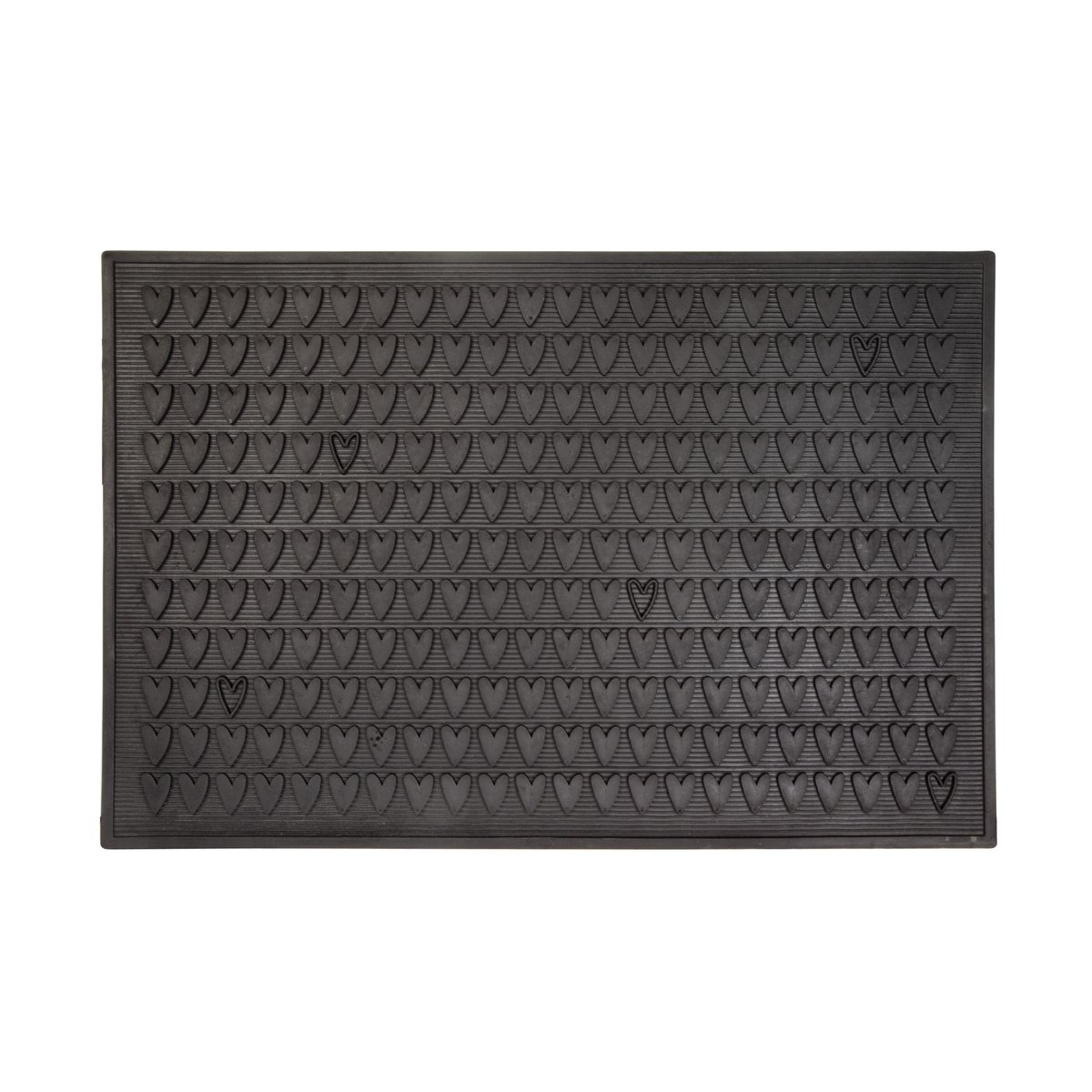 Dixie Heart door mat 90x60 cm | Scandinavian Design | Door mats | Black