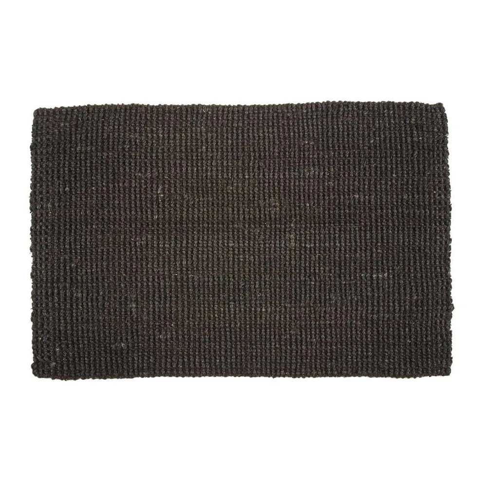 Jute door mat black, 60x90 cm Dixie