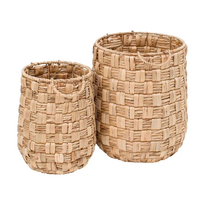 Lily high storage basket 2 pieces - Natural - Dixie