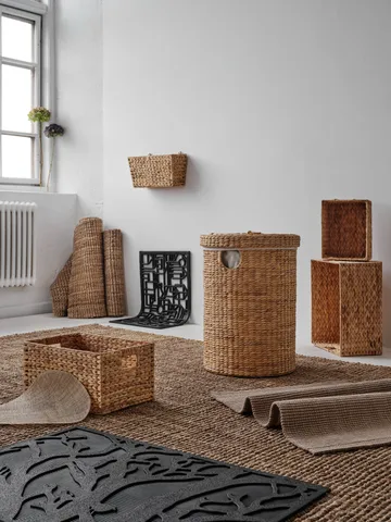 Lily laundry basket round 2-piece set - Natural - Dixie